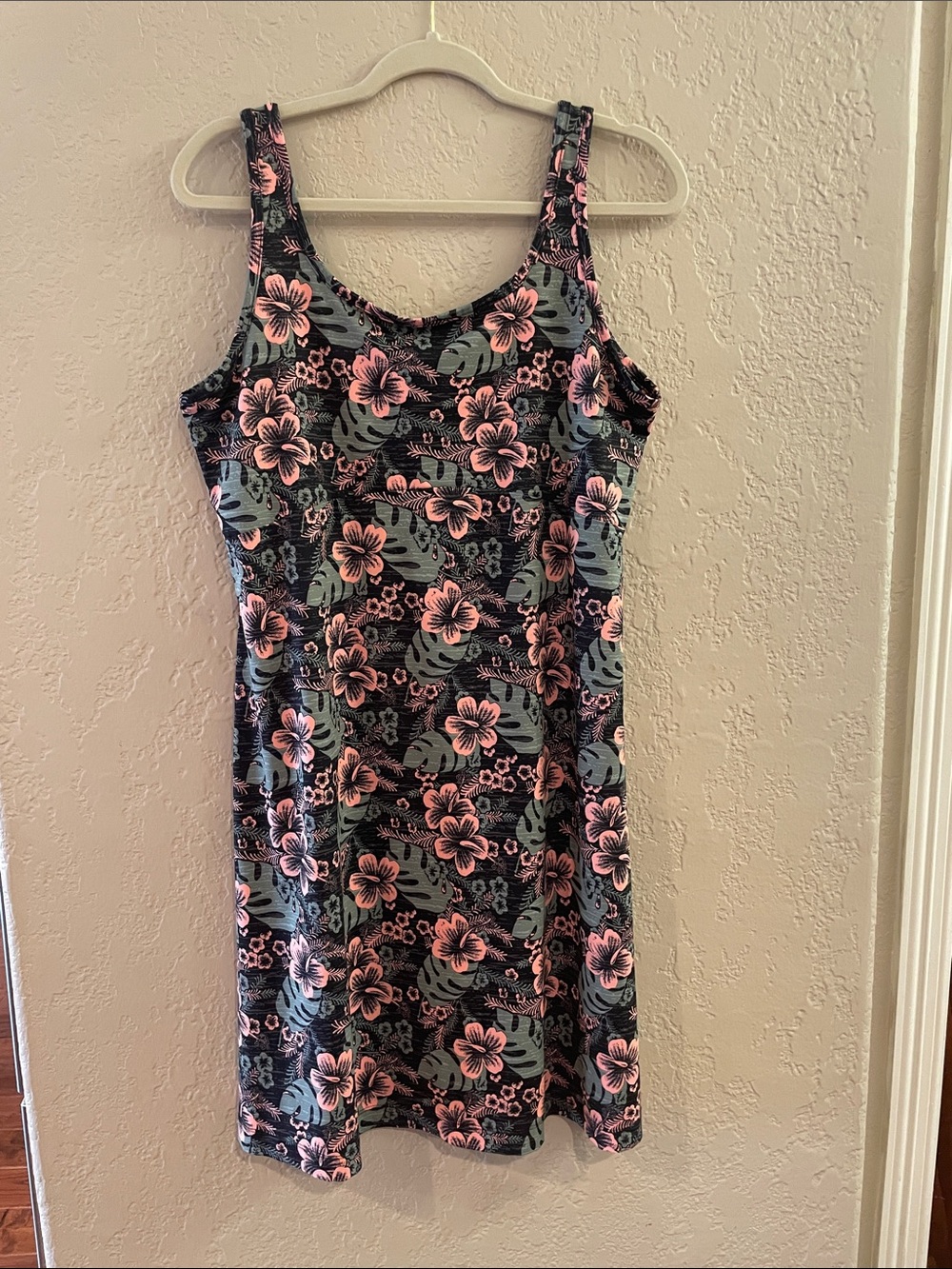 Columbia Pink and Teal Floral Tank Dress